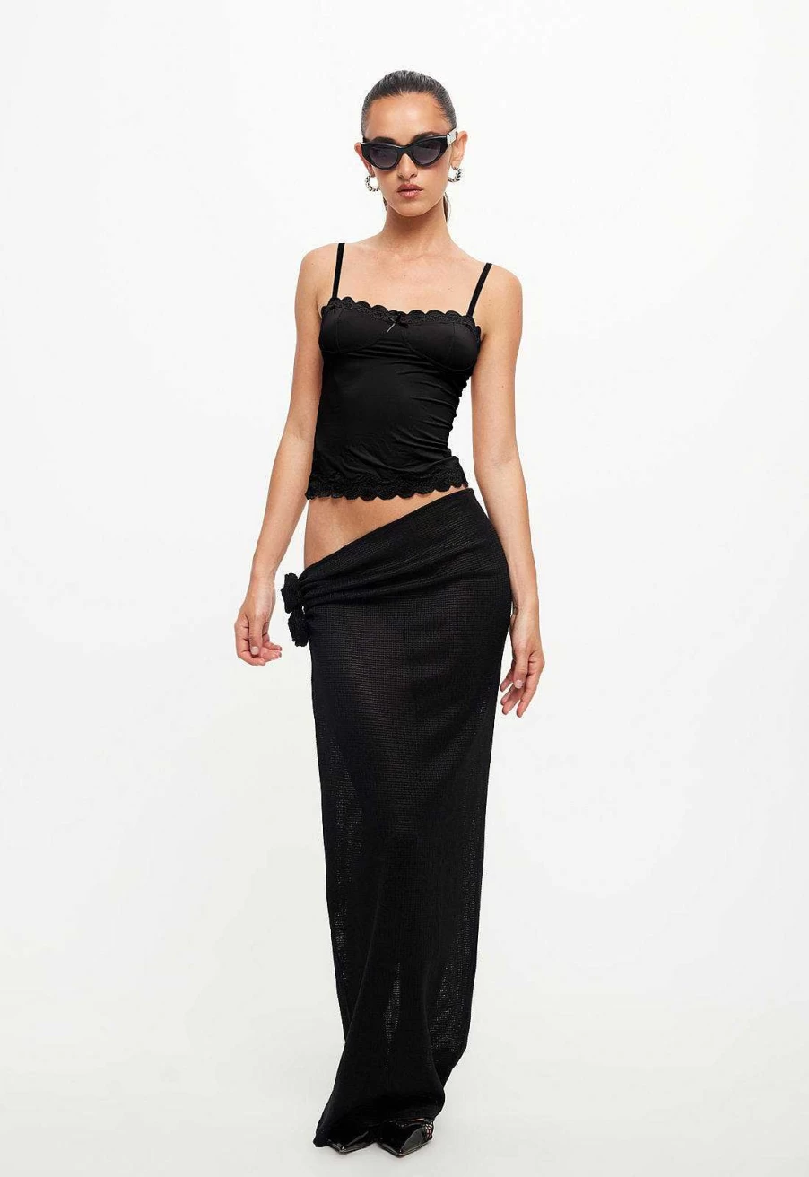 Lioness Women's Soul Mate Maxi Skirt | Long Flowy Bohemian Summer Beach Skirt