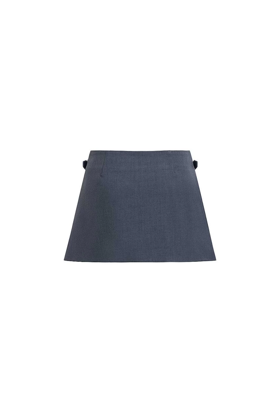 Lioness Women's Anja Mini Skirt | High-Waist Stretchy Denim Shorts for Everyday Outfits